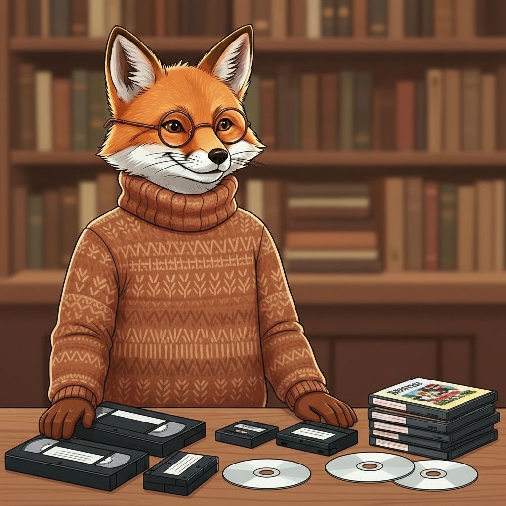 Маскот с кассетами и дисками